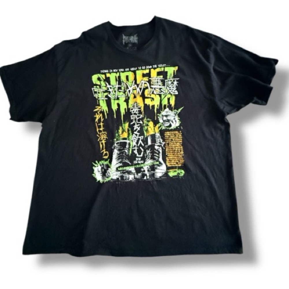 Rucking Fotten Rare Street Trash Short Sleeve T Shirt Size 3X Black